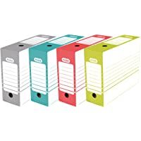 Elba 400064941 - Pack de 20 cajas de archivo definitivo automontable- 10 cm- multicolor